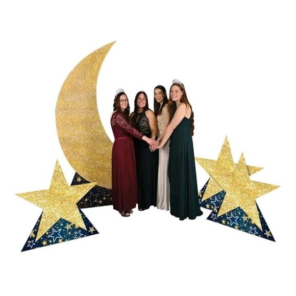 7 1/2FT Starry Night Crescent Moon Stand-Up #56149 The Beistle Company USA - Picture 6 of 11